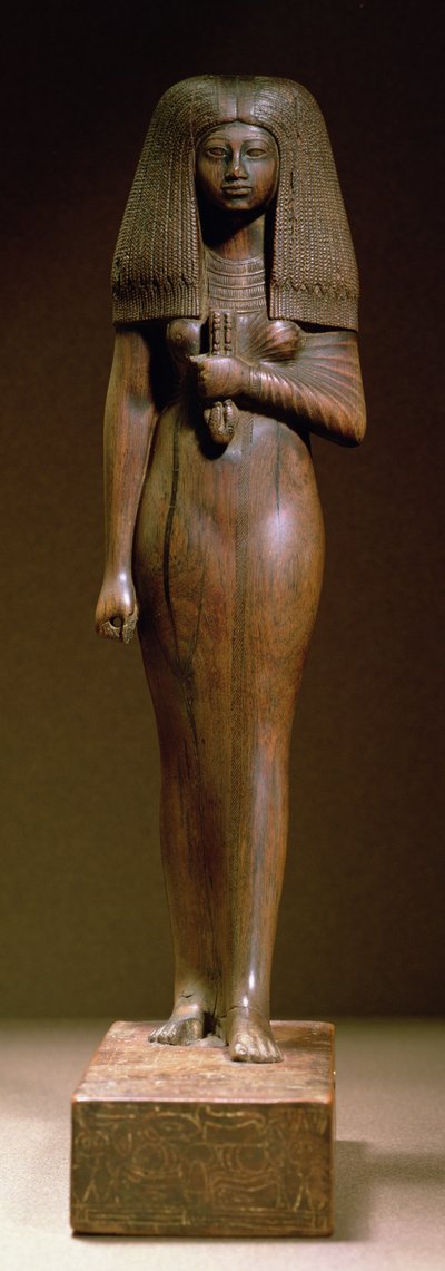 Statuette of the Tuya, head of the harem of Min, New Kingdom by Egyptian 18th Dynasty